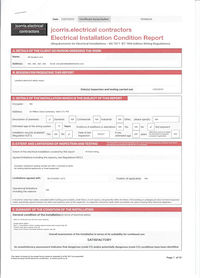 Electrical report for 20 Willow Close